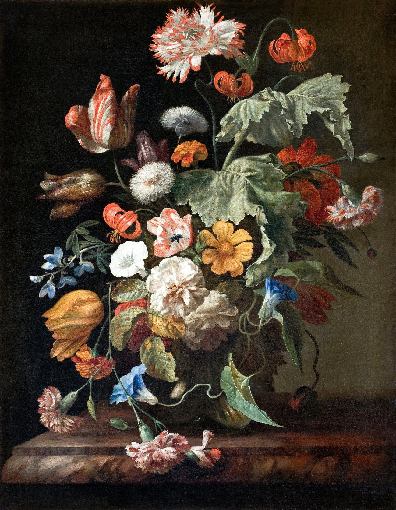Rachel Ruysch — Still Life with Flowers, c. 1700